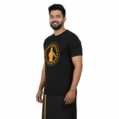 BestyPop Men’s Graphic Print Round Neck T-Shirt- Ayyappan