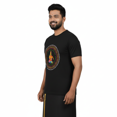 BestyPop Men’s Graphic Print Round Neck T-Shirt- Ayyappan