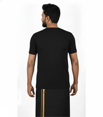 BestyPop Men’s Graphic Print Round Neck T-Shirt- Ayyappan