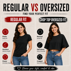 BestyPop Women’s Oversized Half Sleeve Crop Top