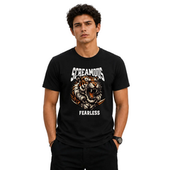 Bestypop Men's Crew Neck t-shirt - Fearless (170 GSM single jersey)