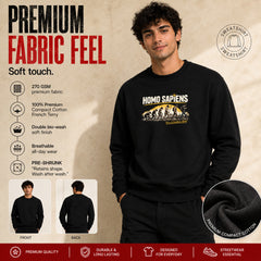 Freethinker | Arif Men's Homosapiens Sweatshirt full sleeve - (270 GSM, unbrushed)