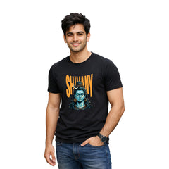 BestyPop Men’s Graphic Print Round Neck T-Shirt- Shivan (170 GSM single jersey)