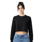 BestyPop Women’s Plain Oversized Full Sleeve Crop Top