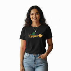 BestyPop Women’s Graphic Print Round Neck T-Shirt- Murugan (170 GSM single jersey)