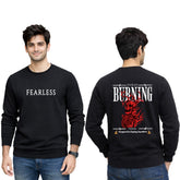 BestyPop Men’s Graphic Print Round Neck Sweatshirt - 270 GSM