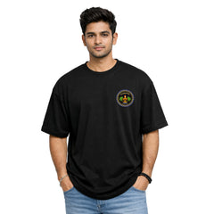 BestyPop Men’s Oversized Graphic Print T-Shirt - 225 GSM