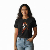 BestyPop Women’s Graphic Print Round Neck T-Shirt- Hanuman(170 GSM single jersey)