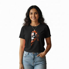 BestyPop Women’s Graphic Print Round Neck T-Shirt- Hanuman(170 GSM single jersey)