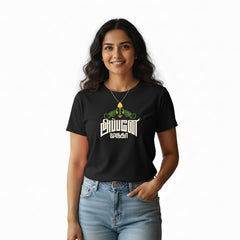 BestyPop Women’s Graphic Print Round Neck T-Shirt- Murugan (170 GSM single jersey)