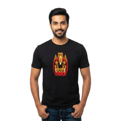 BestyPop Men’s Graphic Print Round Neck T-Shirt-Tirupathi Balaji (170 GSM single jersey)