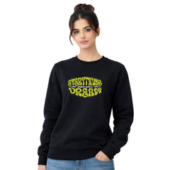 BestyPop Women’s Graphic Print Round Neck Sweatshirt - 270 GSM