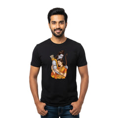 BestyPop Men’s Graphic Print Round Neck T-Shirt- Jai Shree Ram (170 GSM single jersey)
