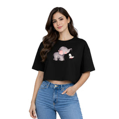 BestyPop Women’s Oversized Half Sleeve Crop Top