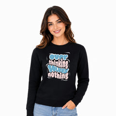 BestyPop Women’s Graphic Print Round Neck Sweatshirt - 270 GSM