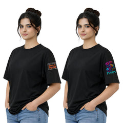 Bestypop Women Crew Neck Oversized – Customize