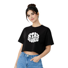 BestyPop Women’s Oversized Half Sleeve Crop Top