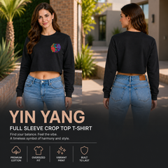 BestyPop Women’s Oversized full Sleeve Crop Top