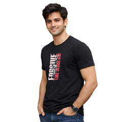 BestyPop Men’s Graphic Print Round Neck T-Shirt-Jesus(170 GSM single jersey)