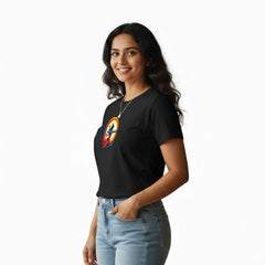BestyPop Women’s Graphic Print Round Neck T-Shirt- Jai Shree Ram (170 GSM single jersey)