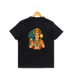 BestyPop Women’s Graphic Print Round Neck T-Shirt- Murugan (170 GSM single jersey)