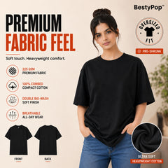 BestyPop Women’s Oversized Plain T-Shirt