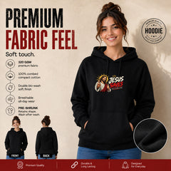 Freethinker | Arif Women's Jesus Save Us Hoodies - (320 GSM 3-thread loop knit, unbrushed fabric)