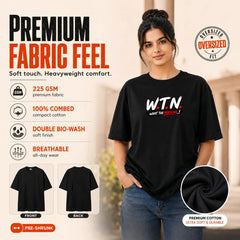 Freethinker | Arif Women's Crew neck Oversized T-Shirt - (225 GSM heavyweight fabric)
