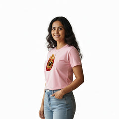 BestyPop Women’s Graphic Print Round Neck T-Shirt-Thirupathi Balaji (170 GSM single jersey)