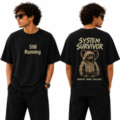 BestyPop Men’s Oversized T-Shirt - System Survival