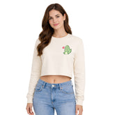 BestyPop Women’s Oversized full Sleeve Crop Top
