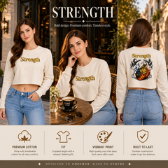 BestyPop Women’s Crop top full Sleeve - 270 GSM