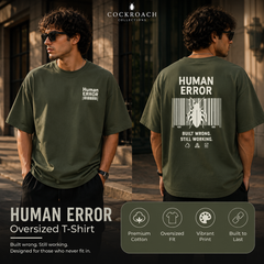BestyPop Men’s Oversized T-Shirt - Human Error
