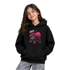 BestyPop Girl’s Hoodie - Drive your dream (320 GSM)