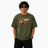 Freethinker | Arif Men's Jesus Save Us Crew neck Oversized T-Shirt - (225 GSM heavyweight fabric)
