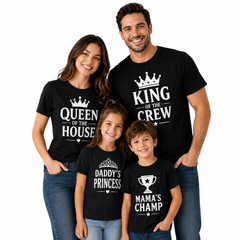 Family Matching Round Neck T-Shirt for Son – Mama's Champ- (170 GSM) single jersey
