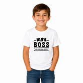 Family Boss Matching Round Neck T-Shirt for Son – Mini Boss - (170 GSM) single jersey