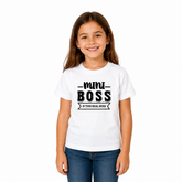 Family Boss Matching Round Neck T-Shirt for Daughter – Mini Boss - (170 GSM) single jersey