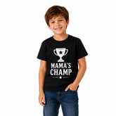Family Matching Round Neck T-Shirt for Son – Mama's Champ- (170 GSM) single jersey