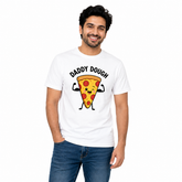 Pizza Family Matching Round Neck T-Shirt for Dad – Daddy Dough- (170 GSM) single jersey