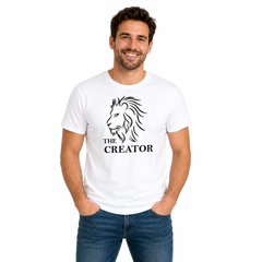Lion Family Matching Round Neck T-Shirt for Dad – The Creator- (170 GSM) single jersey