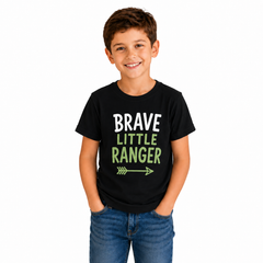 Adventure Family Matching Round Neck T-Shirt for Son –Brave Little Ranger- (170 GSM) single jersey