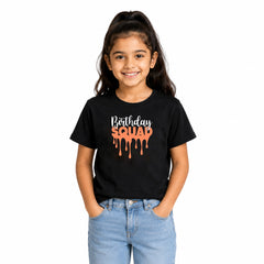 Matching Birthday Squad Family Round Neck T-Shirts For Daughter - (170 GSM) single jersey