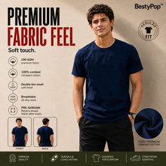 Men’s Plain Round Neck T-Shirt - 190 GSM Single Jersey