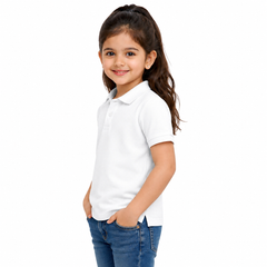 BestyPop Girl’s Plain Polo T-Shirt - 250 GSM