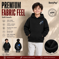 BestyPop Boy’s Plain Hoodie - Dragon (320 GSM)
