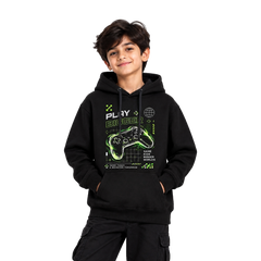 BestyPop Boy’s Plain Hoodie - Play Bigger (320 GSM)