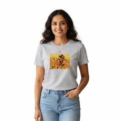 BestyPop Women’s Graphic Print Round Neck T-Shirt- Hanuman(170 GSM single jersey)