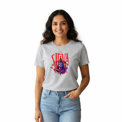 BestyPop Women’s Graphic Print Round Neck T-Shirt - Shivan (170 GSM single jersey)