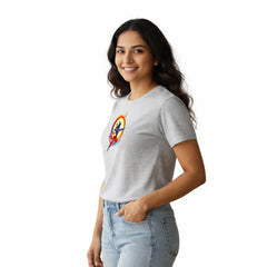BestyPop Women’s Graphic Print Round Neck T-Shirt- Jai Shree Ram (170 GSM single jersey)